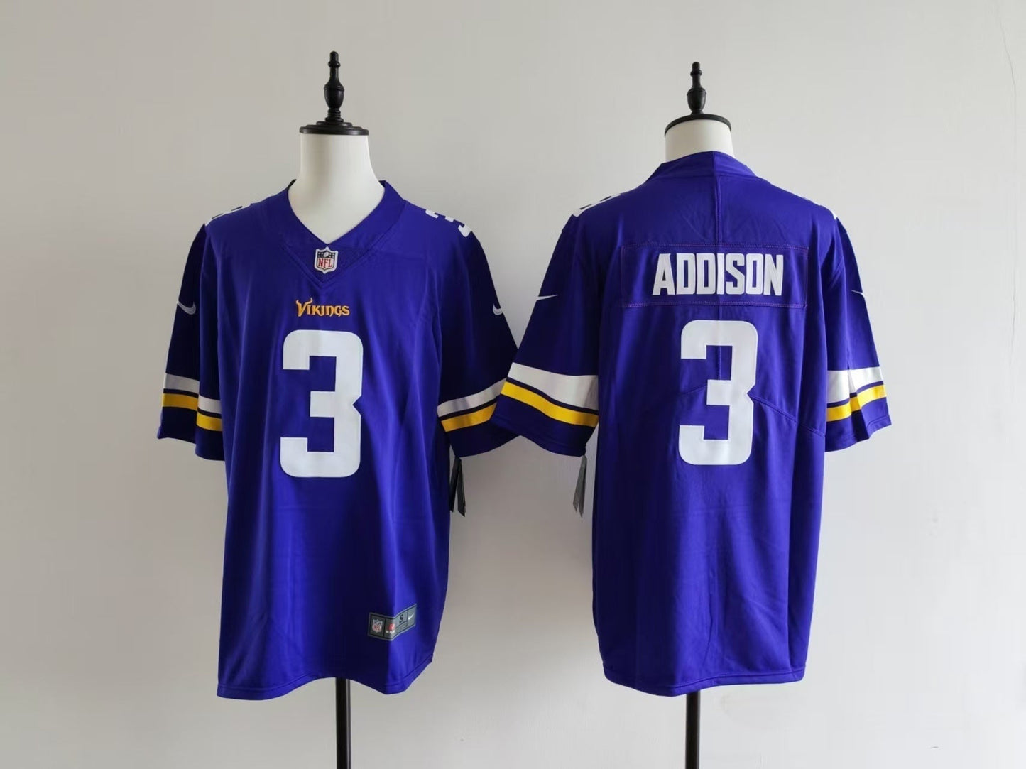 Men's Minnesota Vikings Jordan Addison Nike Jersey - Purple#3
