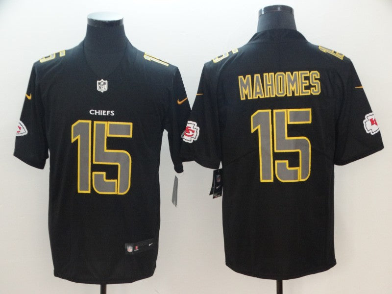 Men's Kansas City Chiefs Patrick Mahomes Black Alternate Player Game Jerseys