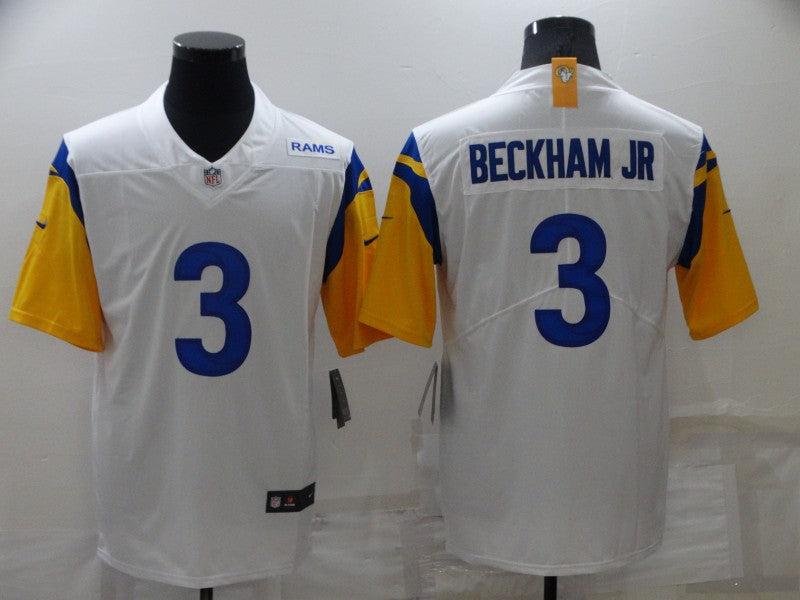 Men's Los Angeles Rams Odell Beckham Jr. #3 White Game Jerseys