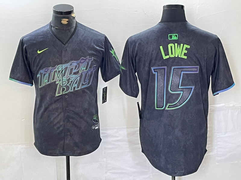 Men's Tampa Bay Rays Josh Lowe #15 Charcoal 2024 City Connect Limited Player Jerseys