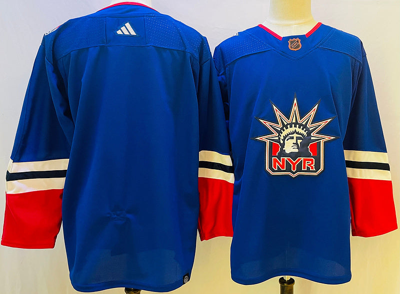 Men's New York Rangers Blue Blank Player Game Jerseys