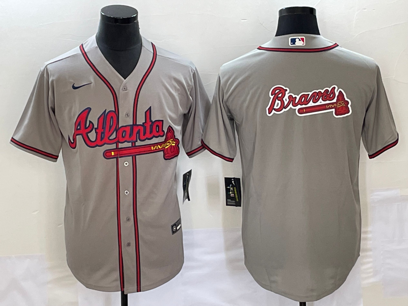 Men's Atlanta Braves Gray Replica Team Jerseys