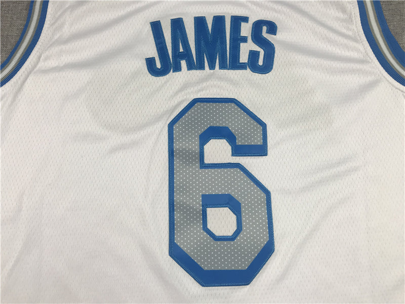 Men's Los Angeles Lakers LeBron James White 2020/21 Swingman Jerseys City Edition