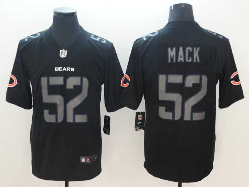 Men's Chicago Bears #52 Khalil Mack Black Game Player Jerseys