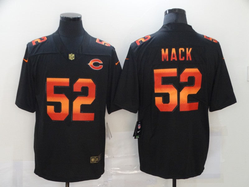 Men's Chicago Bears #52 Khalil Mack Black Game Replica Jerseys
