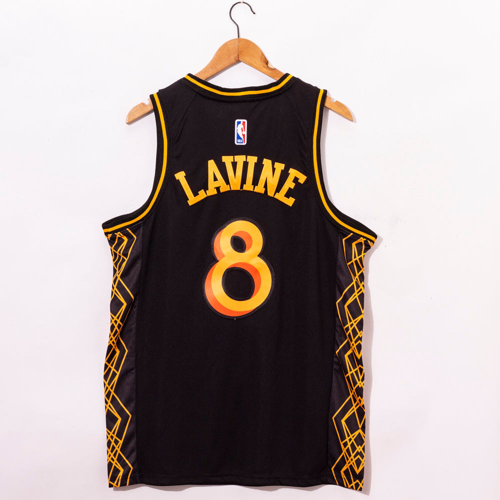 Men's Chicago Bulls Zach LaVine #8 Black 2020/21 Swingman Jerseys - City Edition