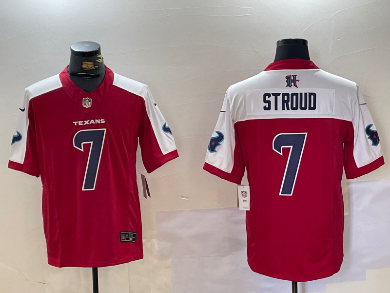 Men's Houston Texans C.J. Stroud #7 Red Player Game Jerseys