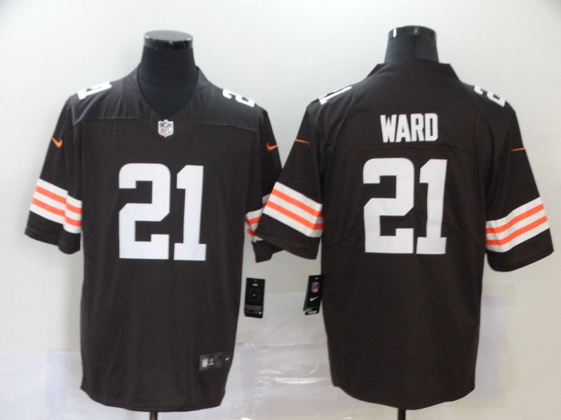 Men's Cleveland Browns Denzel Ward #21 Brown Game Jerseys