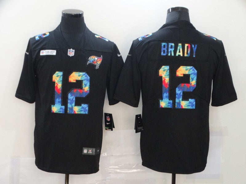 Men's Tampa Bay Buccaneers Tom Brady #12 Black Game Player Jerseys