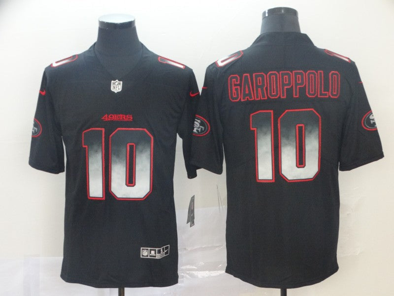Men's San Francisco 49ers #10 Jimmy Garoppolo Black Game Jerseys