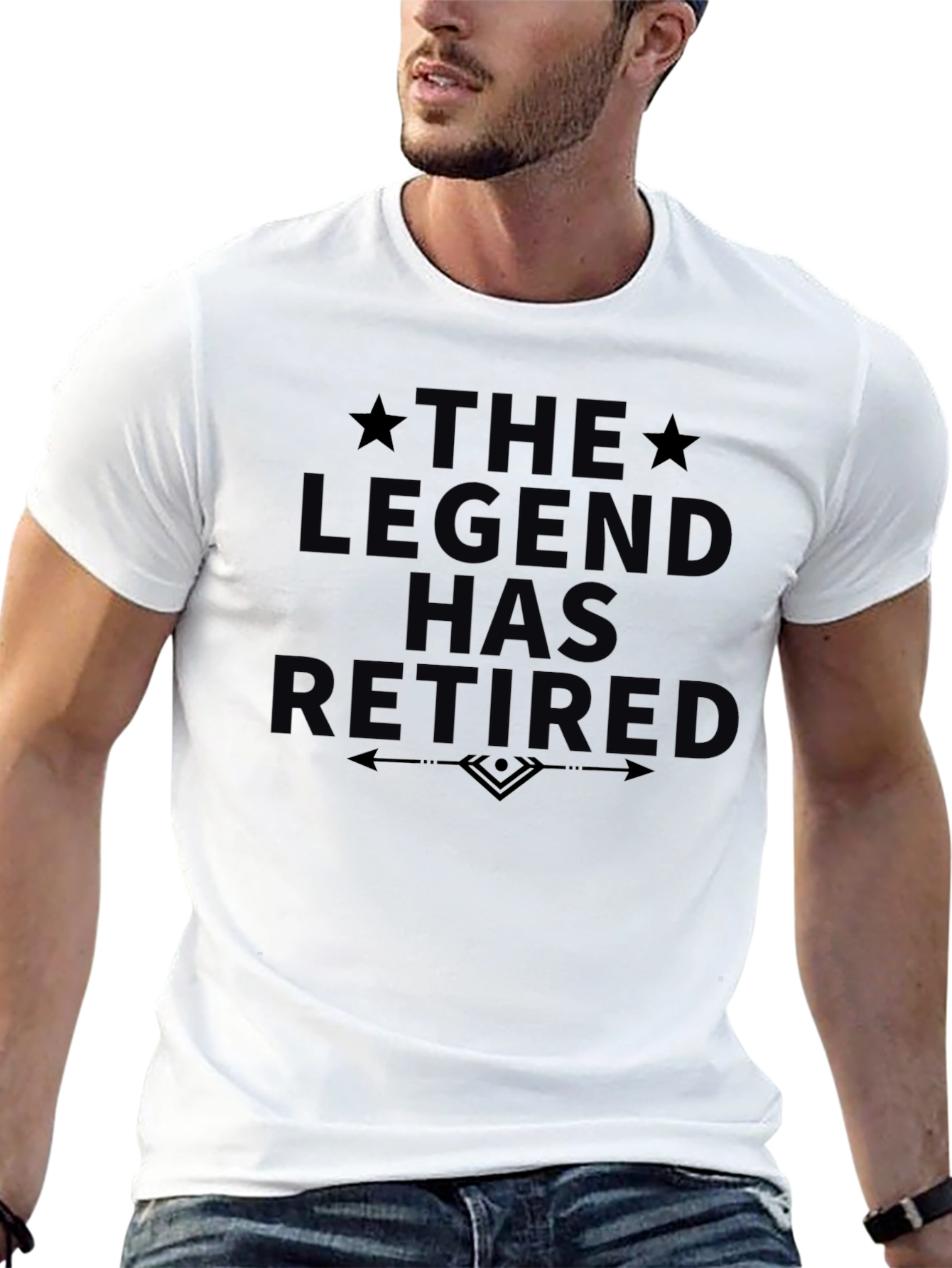 The Legend Has Retired Graphic Tee - Black