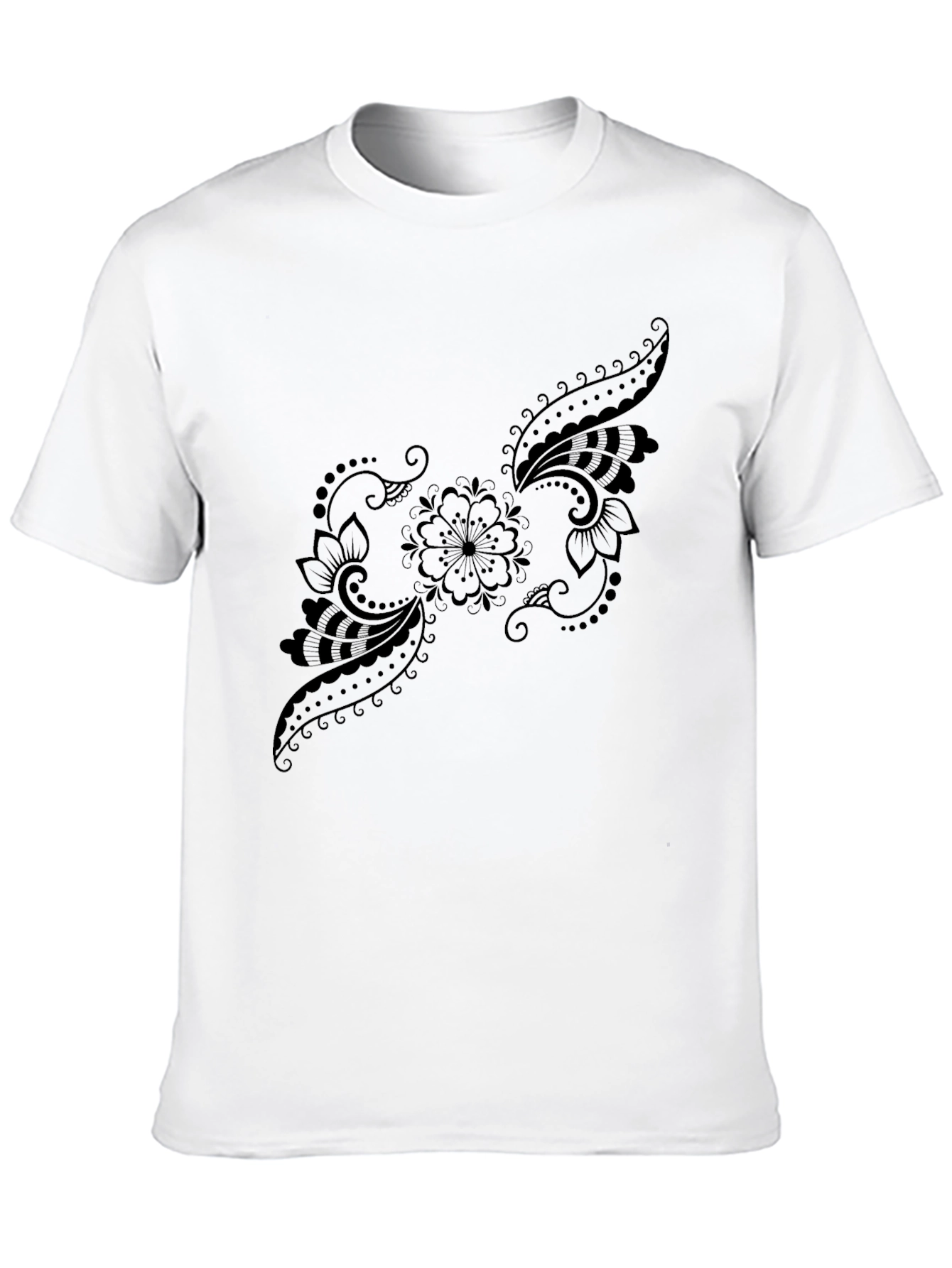 Black Floral Paisley T-Shirt - Stylish Casual Wear