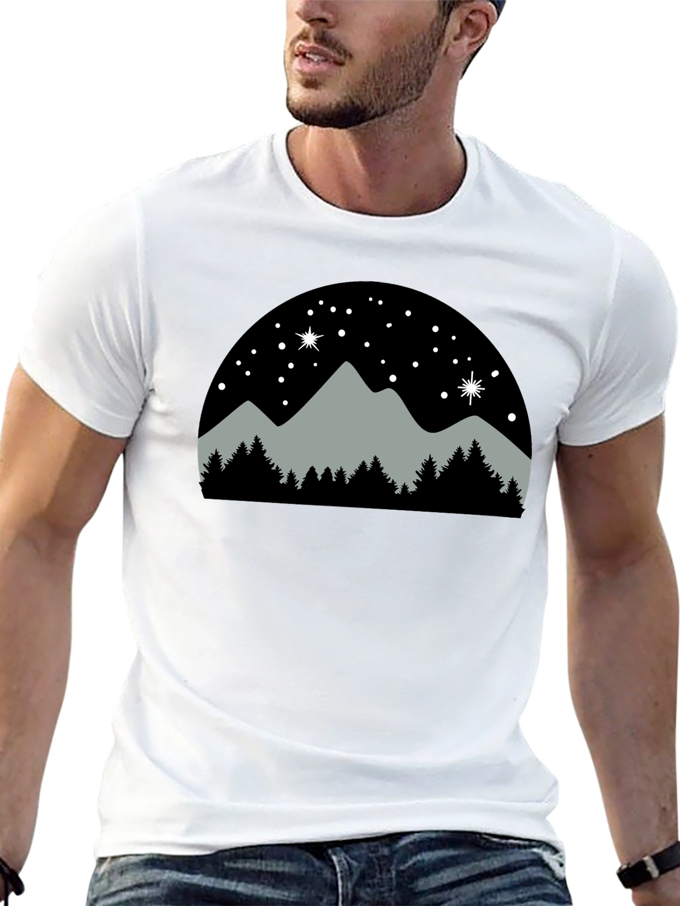 Mountain Night Scene T-Shirt