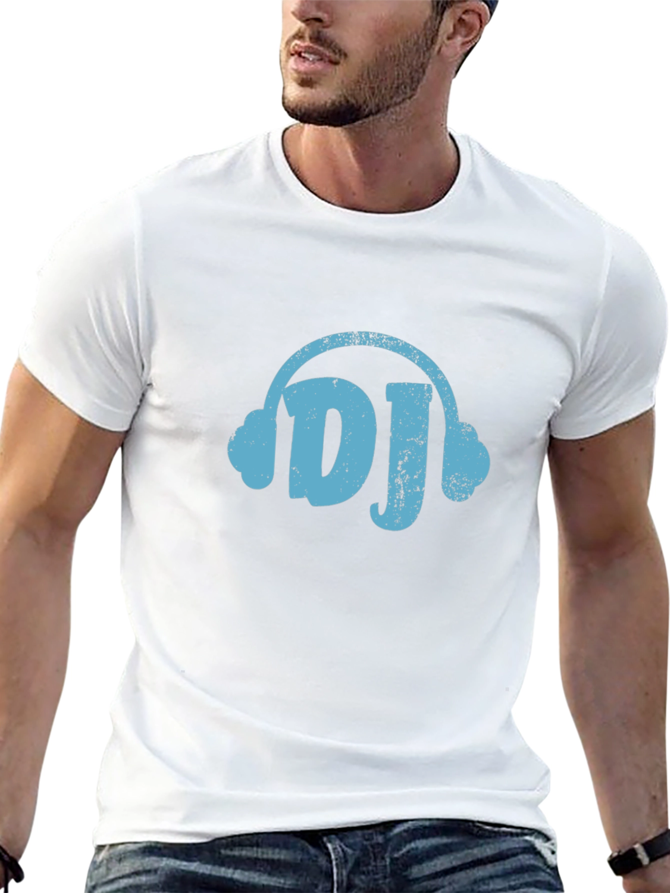 DJ Headphones Graphic Tee - Black