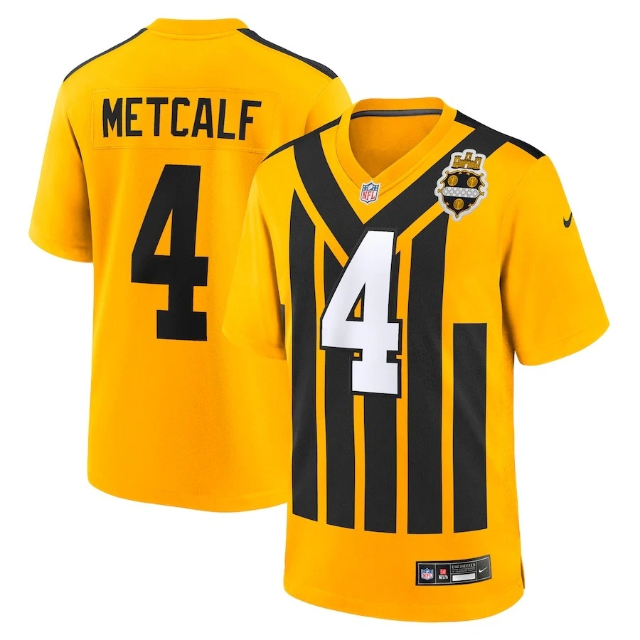 Men's Pittsburgh Steelers DK Metcalf Nike Jersey - Retro Yellow-2