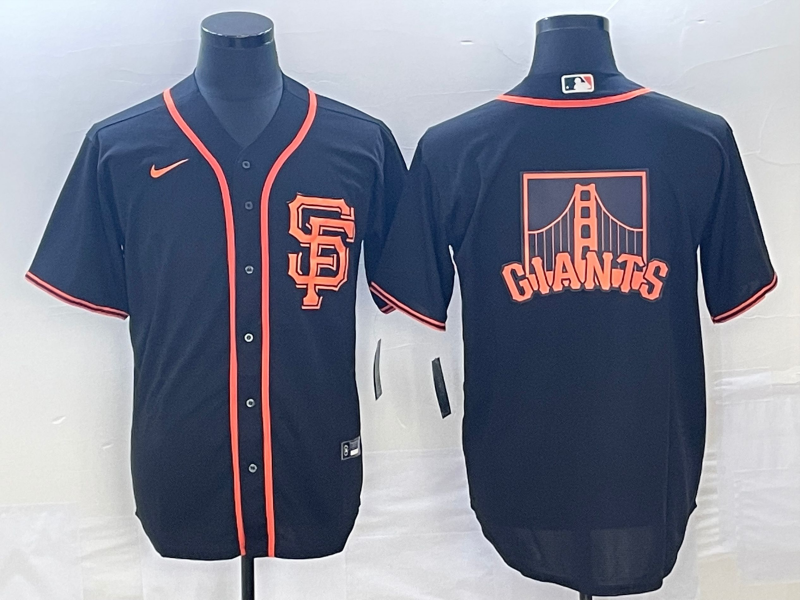 Men's San Francisco Giants Black Alternate Replica Player Jerseys