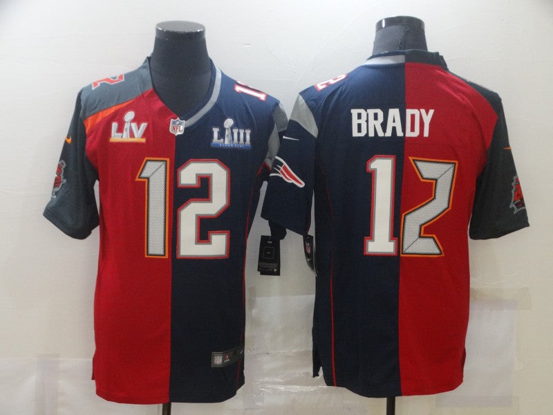 Men's Tampa Bay Buccaneers Tom Brady #12 Red/Blue Game Jerseys