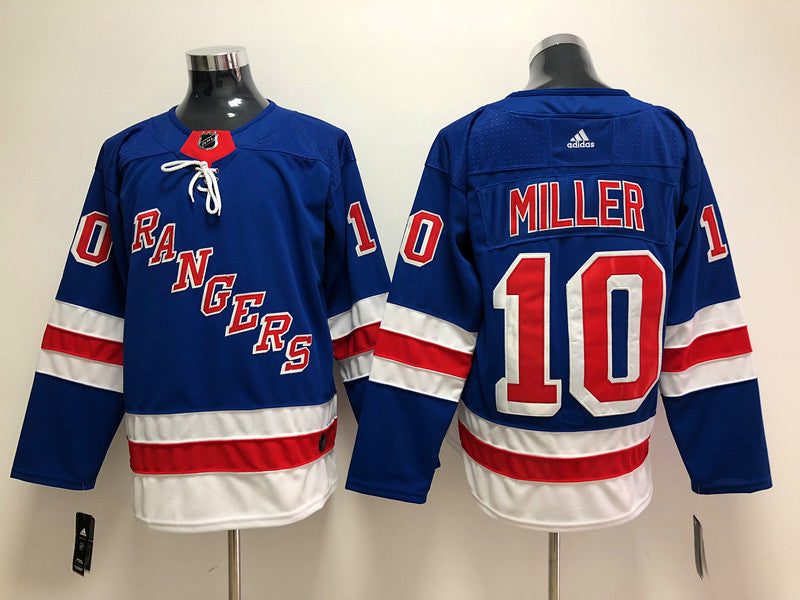 Men's New York Rangers J.T. Miller #10 Blue Player Game Jerseys