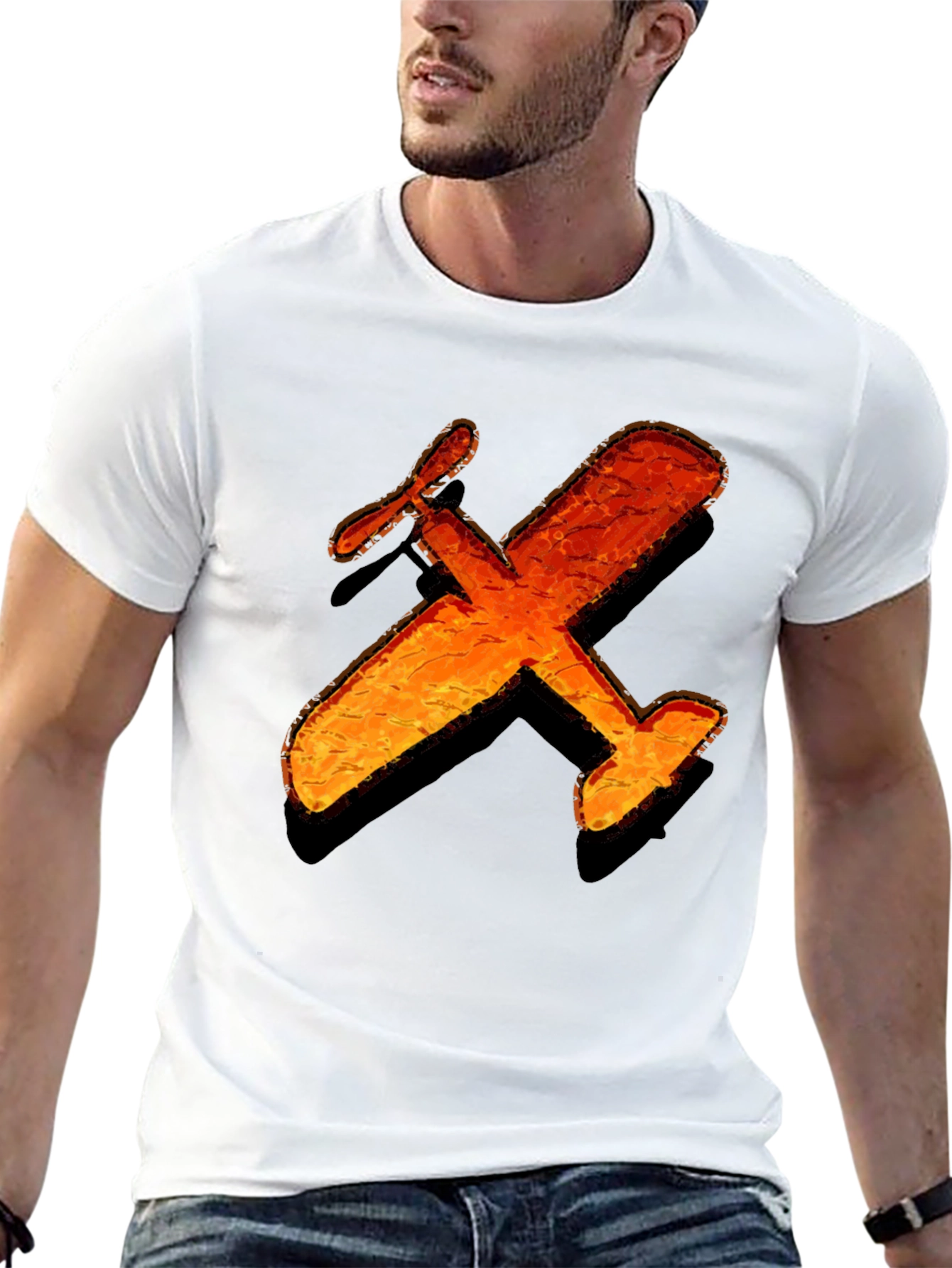 Retro Airplane Graphic T-Shirt