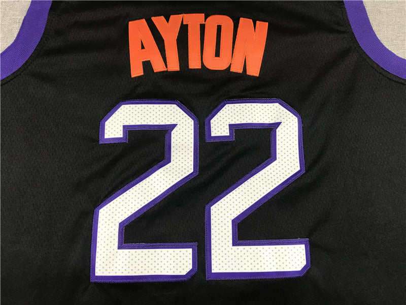 Men's Phoenix Suns DeAndre Ayton #22 NBA Black Replica Jerseys - City Edition