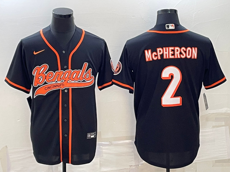 Men's Cincinnati Bengals Evan McPherson #2 Black Fashion Game Jerseys