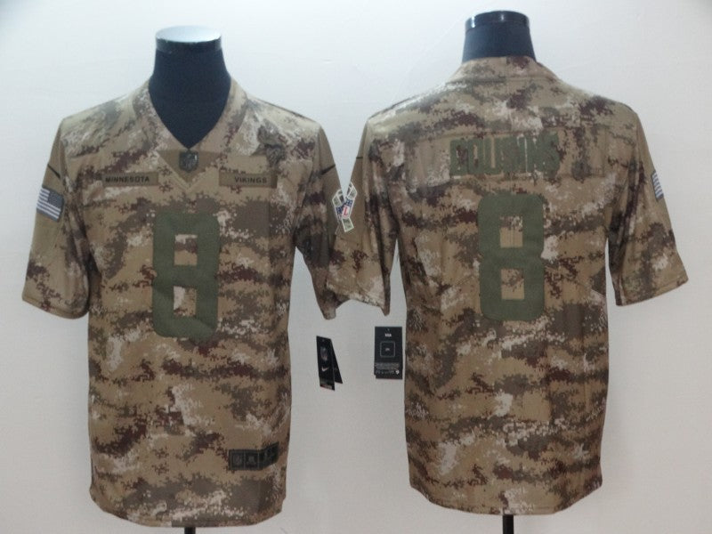 Men's Minnesota Vikings Kirk Cousins #8 Camouflage Game Jerseys