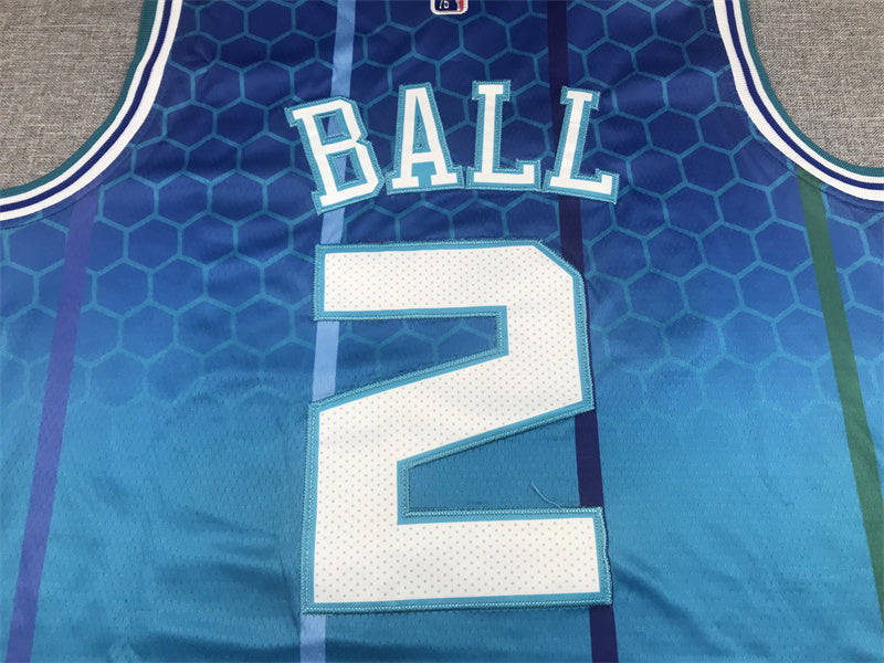 Men's Charlotte Hornets LaMelo Ball Blue Swingman Player Jerseys - City Edition