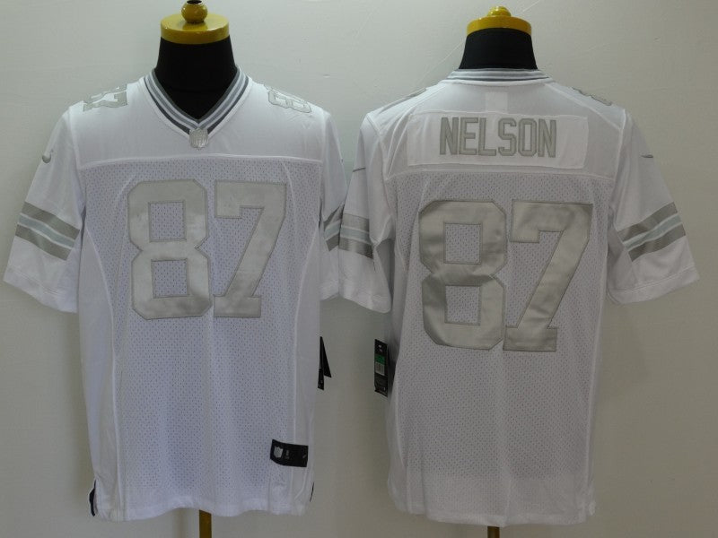 Men's Green Bay Packers Jordy Nelson #87 White Game Jerseys