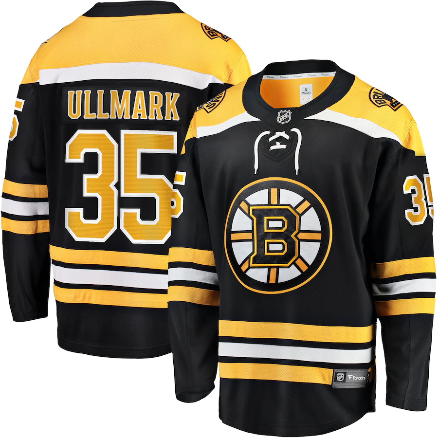 Men's Boston Bruins Linus Ullmark #35 Black Replica Player Jerseys