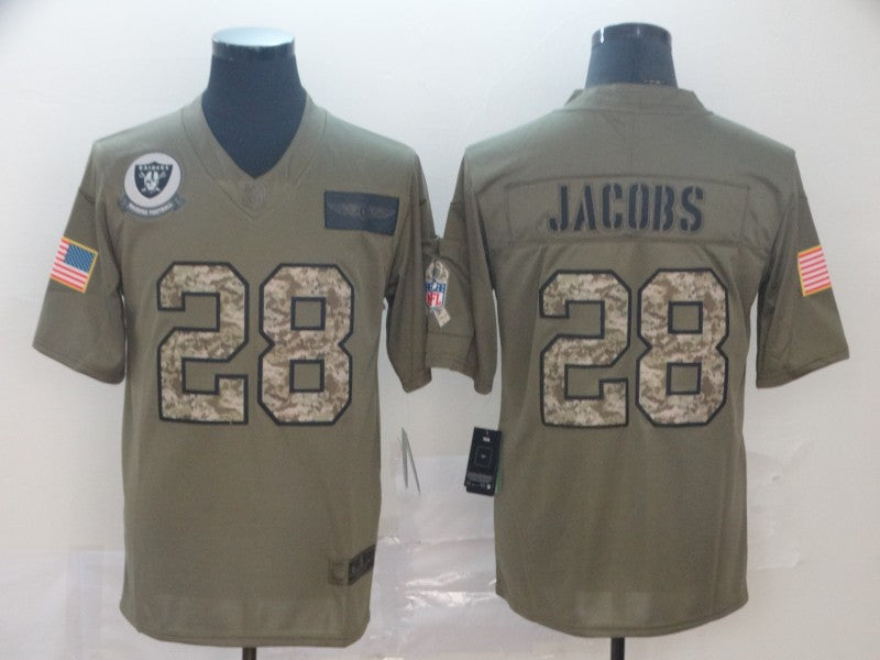 Men's Las Vegas Raiders Josh Jacobs #28 Brown Player Game Jerseys