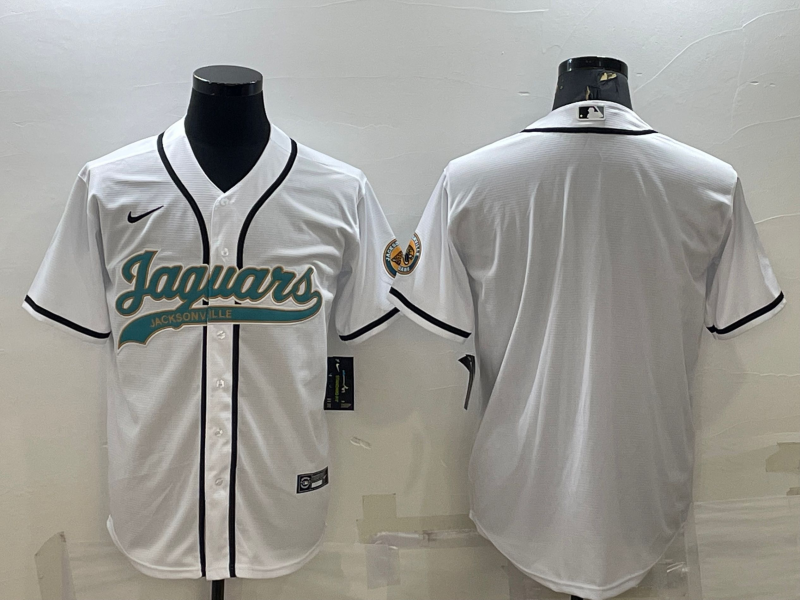 Men's Jacksonville Jaguars White Blank Jerseys