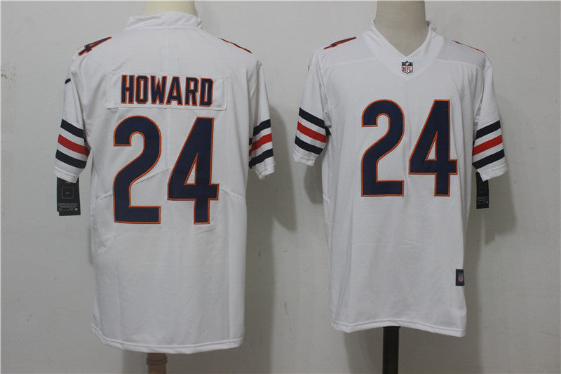 Men's Chicago Bears Jordan Howard #24 White Game Jerseys