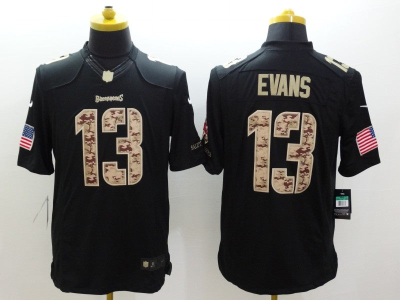 Men's Tampa Bay Buccaneers Mike Evans #13 Black Game Player Jerseys