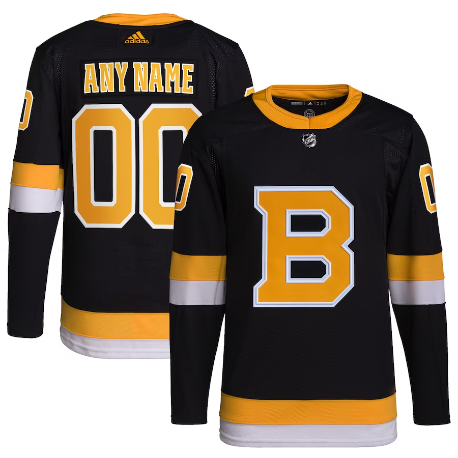 Men's Boston Bruins Fanatics Branded Black Custom Player Game Jerseys