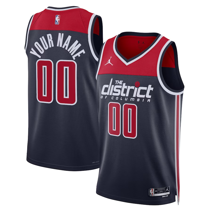 Men's Washington Wizards Navy 2022/23 Swingman Custom Jerseys - Statement Edition