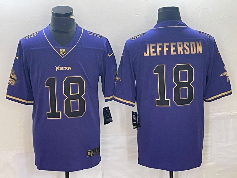 Men's Minnesota Vikings Justin Jefferson #18 Purple Alternate Game Jerseys