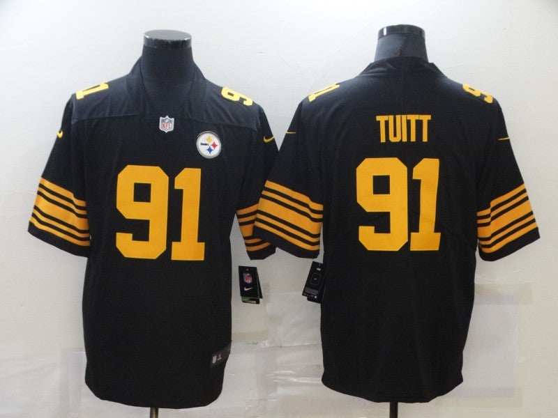 Men's Pittsburgh Steelers Stephon Tuitt #91 Black Alternate Legend Jerseys
