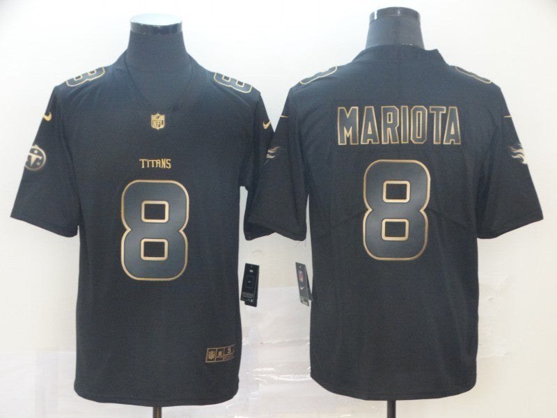 Men's Tennessee Titans Marcus Mariota #8 Black Game Player Jerseys