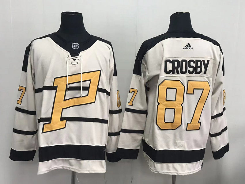Men's Pittsburgh Penguins sidney crosby #87 White Player Game Jerseys