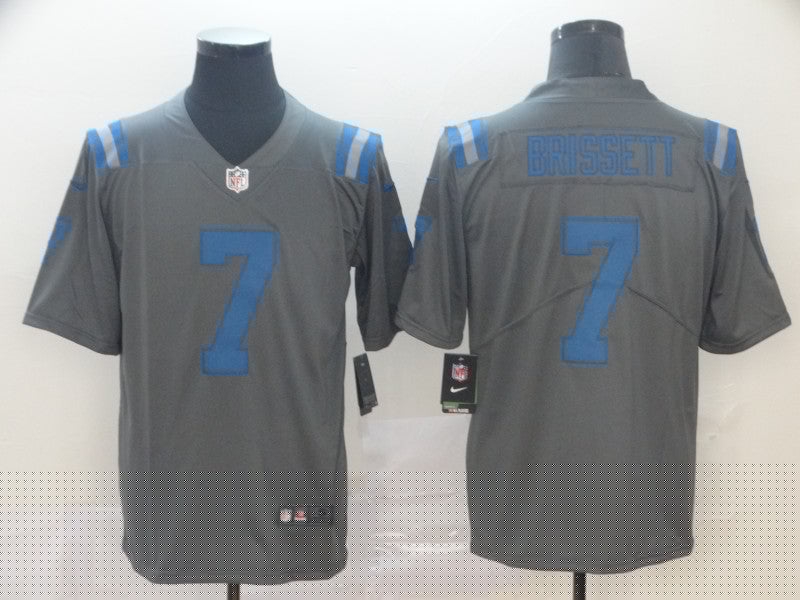 Men's Indianapolis Colts Jacoby Brissett Gray Game Jerseys