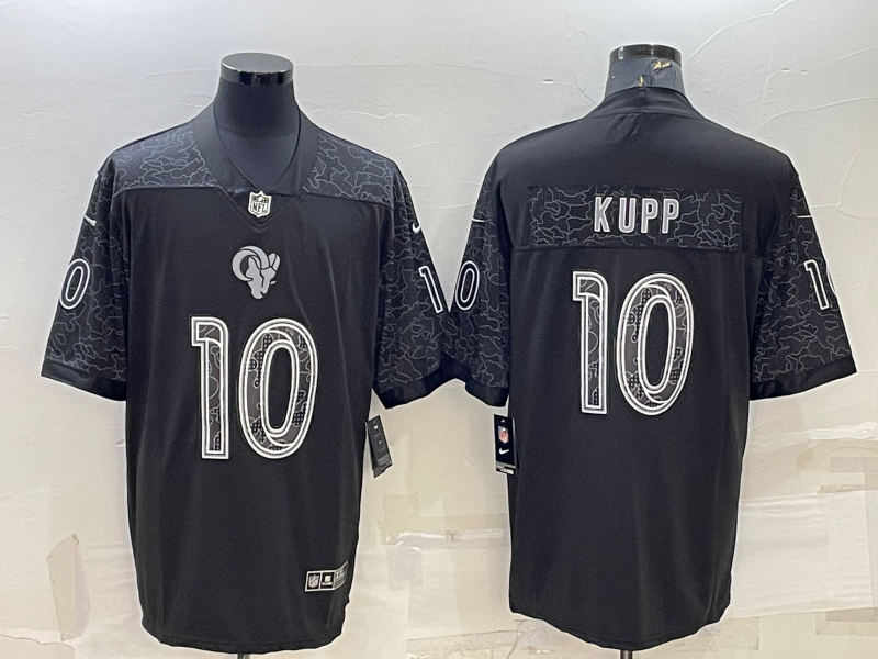 Men's Los Angeles Rams Cooper Kupp #10 Black RFLCTV Limited Jerseys