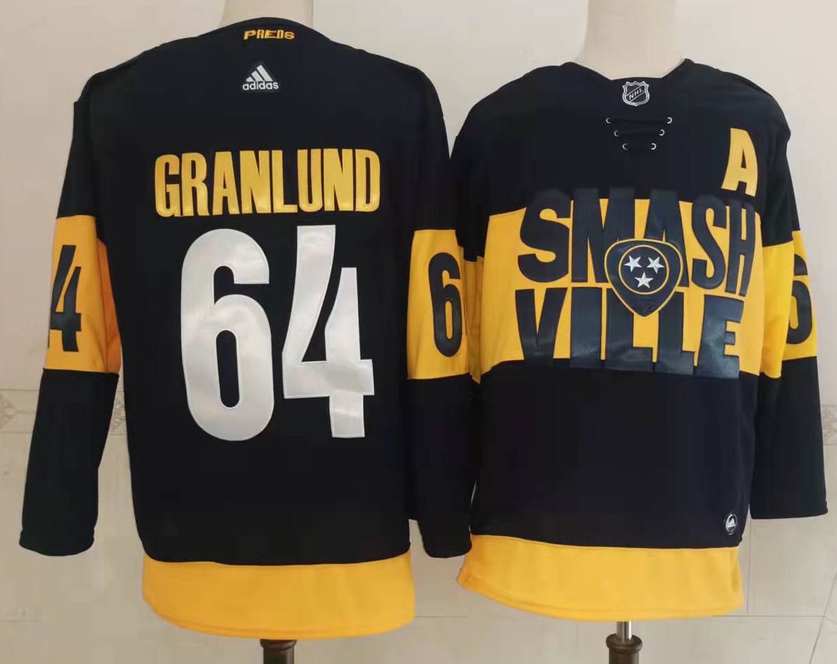 Men's Nashville Predators Mikael Granlund #64 Black Breakaway Player Jerseys