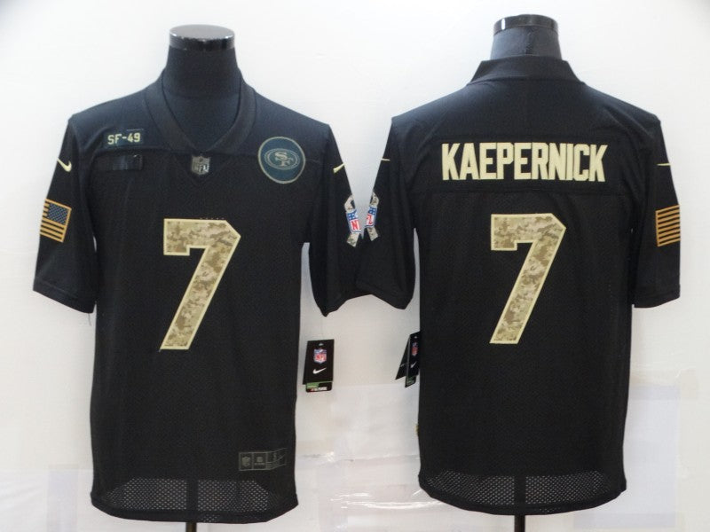 Men's San Francisco 49ers Colin Kaepernick #7 Black Game Player Jerseys
