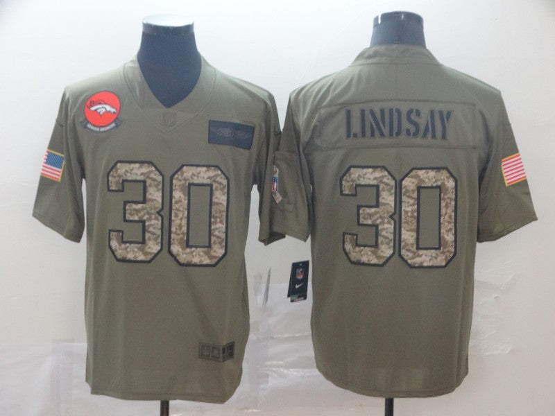 Men's Denver Broncos Phillip Lindsay #30 Brown Player Game Jerseys
