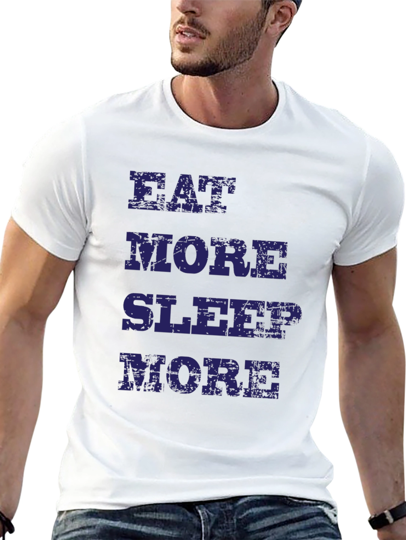 Eat More Sleep More Black T-Shirt