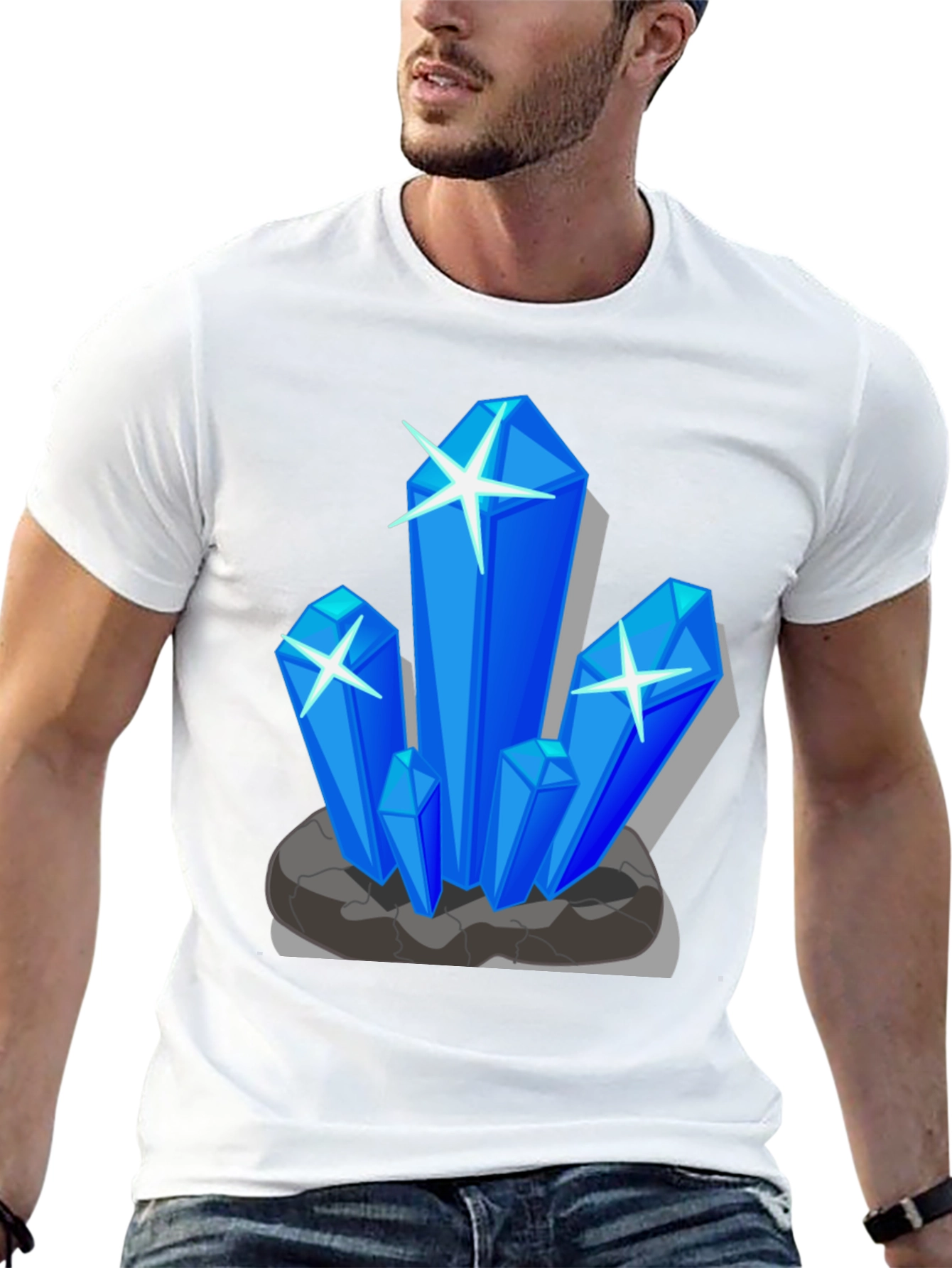 Crystal Design Black T-Shirt