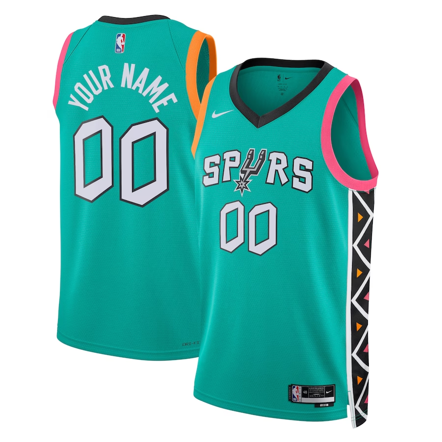 Men's San Antonio Spurs Turquoise 2022/23 Swingman Custom Jerseys - City Edition