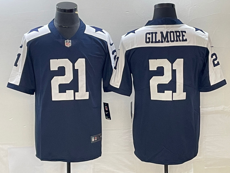 Men's Dallas Cowboys Stephon Gilmore #21 Navy Player Jerseys
