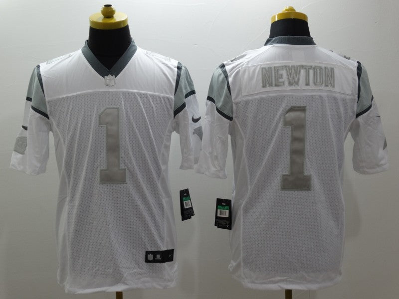 Men's Carolina Panthers Cam Newton #1 White Player Game Jerseys