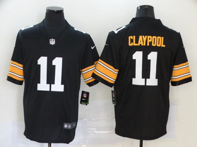 Men's Pittsburgh Steelers #11 Chase Claypool Black Player Game Jerseys